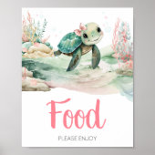 Girl Sea Turtle Baby Showfood Poster (Vorne)