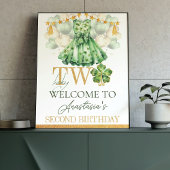 Girl Second Birthday St Patrick's Day Personalisie Poster