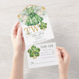 Girl Second Birthday St Patrick's Day UAwg All In One Einladung