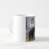 Girl Sewing, Bouguereau Kaffeetasse (Vorderseite Links)