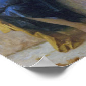 Girl Sewing, Bouguereau Poster (Ecke)