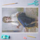 Girl Sewing, Bouguereau Seidenpapier (Basteln)