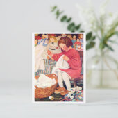 Girl Sewing, Jessie Willcox Smith Postkarte (Stehend Vorderseite)