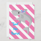 Girl Shark Bite Einladung - 10. Geburtstagsparty (Rückseite)