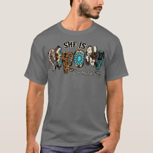 Girl She is Strong Brave Love Jesus Sunflower Leo T-Shirt