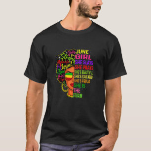 Girl She Slays & Prays Birthday Girls T-Shirt