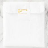  Girl - Shooting Quadratischer Aufkleber (Tasche)
