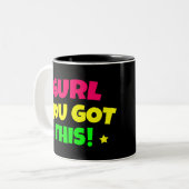 GiRL SIE DAS GOT Zweifarbige Tasse (Vorderseite Links)