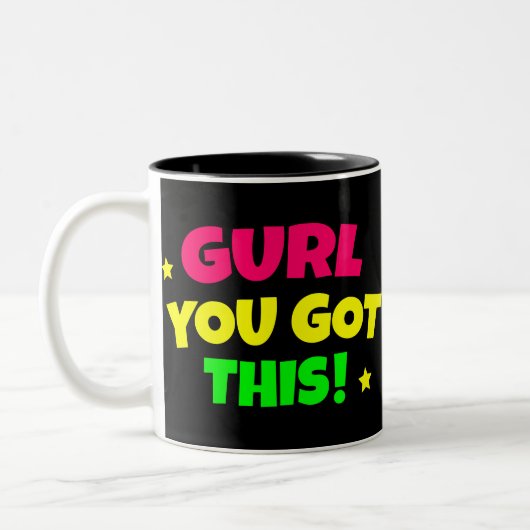 GiRL SIE DAS GOT Zweifarbige Tasse (Links)