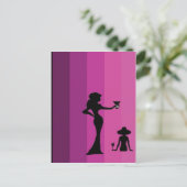 Girl-Silhouette -1 - Postkarte (Stehend Vorderseite)