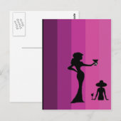 Girl-Silhouette -1 - Postkarte (Vorne/Hinten)