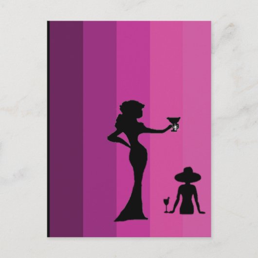 Girl-Silhouette -1 - Postkarte (Vorderseite)