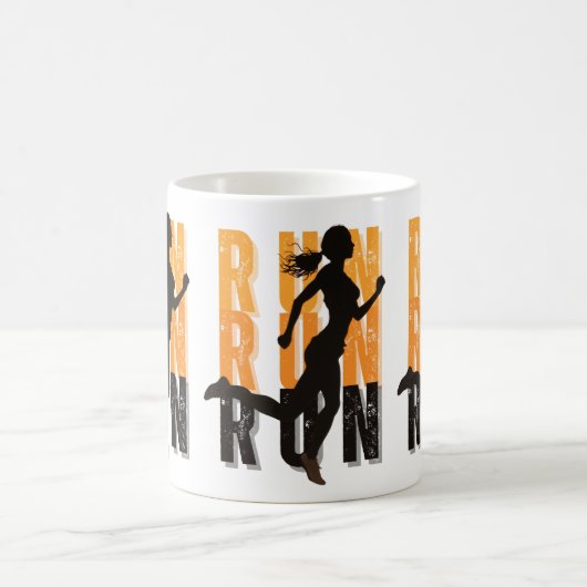 Girl-Silhouette-Sprint Kaffeetasse (Mittel)