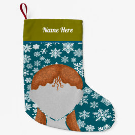 Girl Silhouette Xmas stocking. Kleiner Weihnachtsstrumpf