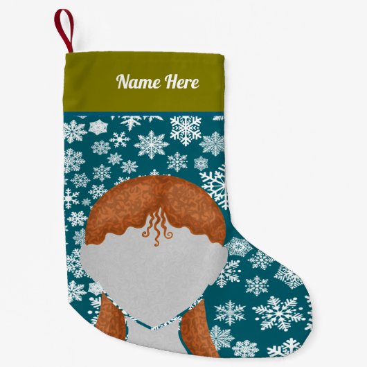 Girl Silhouette Xmas stocking. Kleiner Weihnachtsstrumpf (Vorderseite)