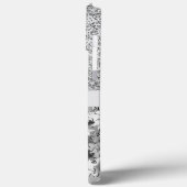 Girl Silver Glitzer Stars Monogram Case-Mate iPhone Hülle (Rückseite / Links)