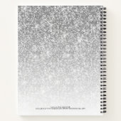 Girl Silver Glitzer Your Name Sketchbook Notizblock (Rückseite)