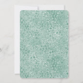 Girl Silver Mint Glitzer Glitz Leopard Einladung (Rückseite)