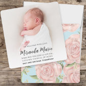 Girl Simple Overlay Text Neugeborenes Foto Floral