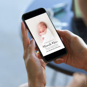 Girl Simple Overlay Text Neugeborenes Foto Floral