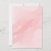 Girl Simple Pink Watercolor Oh Babydusche Einladung (Rückseite)