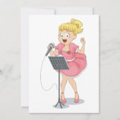 Girl Singing Einladung (Vorderseite)