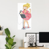 Girl Singing Poster (Heimbüro)