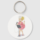 Girl Singing Schlüsselanhänger (Rückseite)