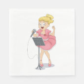 Girl Singing Serviette (Vorderseite)