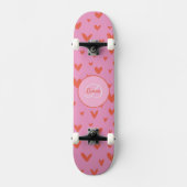 Girl Skateboard Monogramm und Name (Vorderseite)