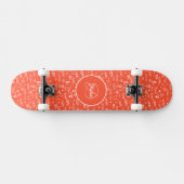 Girl Skateboard Monogramm und Name (Horizontal)
