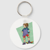 Girl Skateboarder Schlüsselanhänger (Rückseite)