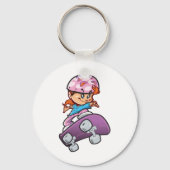 Girl Skateboarder Schlüsselanhänger (Rückseite)