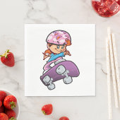 Girl Skateboarder Serviette