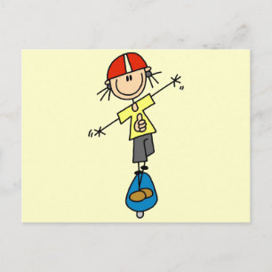 Girl Skateboarder Tshirts und Geschenke Postkarte