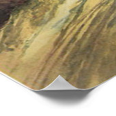 'Girl Sliding Down Water Fall' - LaFarge Print Poster (Ecke)