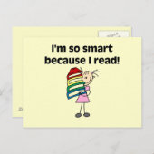 Girl Smart weil ich lese Postkarte (Vorne/Hinten)