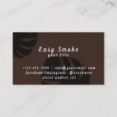 Girl Smoke Vape Shop Business Card Visitenkarte (Rückseite)