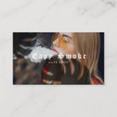 Girl Smoke Vape Shop Business Card Visitenkarte (Vorderseite)