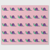Girl Snail Geschenkpapier (Flach)