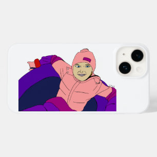 Girl Snow Tubing Case-Mate iPhone 14 Hülle