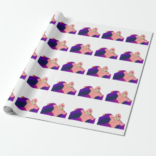 Girl Snow Tubing Geschenkpapier