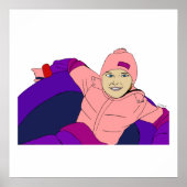 Girl Snow Tubing Poster (Vorne)