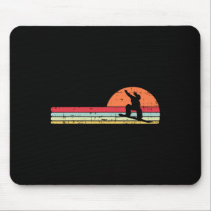 Girl Snowboarden Retro Winter Sports Snowboarder Mousepad