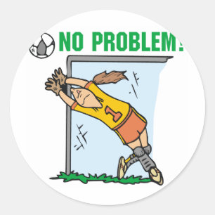 Girl Soccer Goalie Tshirts und Geschenke Runder Aufkleber