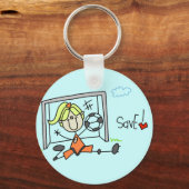 Girl Soccer Goalie Tshirts und Geschenke Schlüsselanhänger (Vorderseite)