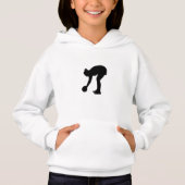 Girl Soccer GoalKeeper-Silhouette Hoodie (Vorderseite)