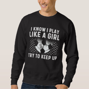 Girl Soccer Player Team reinigt Mama Goalie Captai Sweatshirt