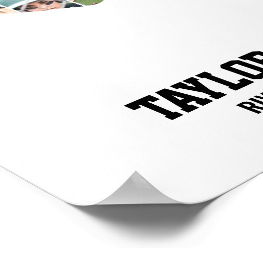 Girl Soccer Team Sports Custom Photo Collage Poster (Ecke)