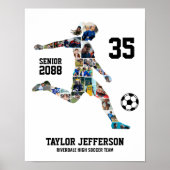Girl Soccer Team Sports Custom Photo Collage Poster (Vorne)